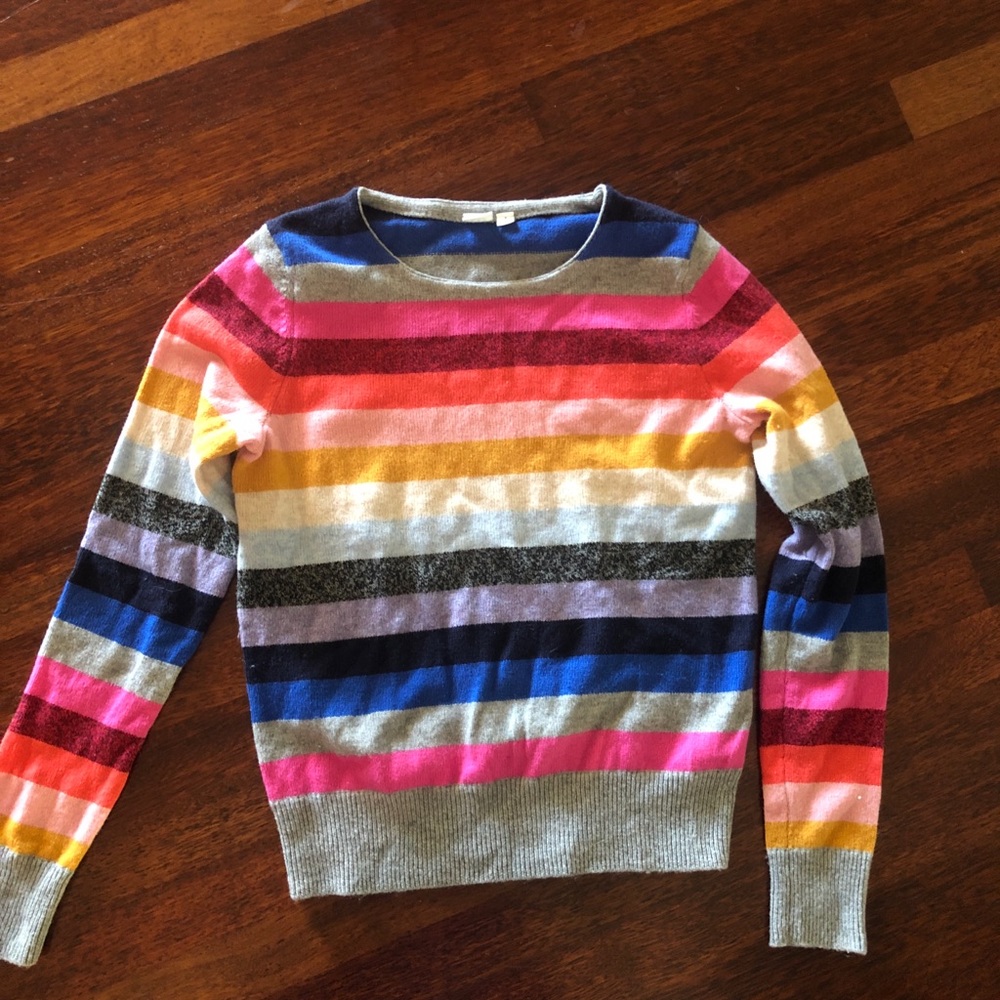 Rainbow sweater from the Gap